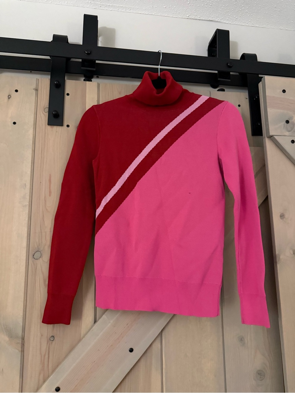 Saunders Diagonal Colorblock Turtleneck Sweater - Picture 3 of 8
